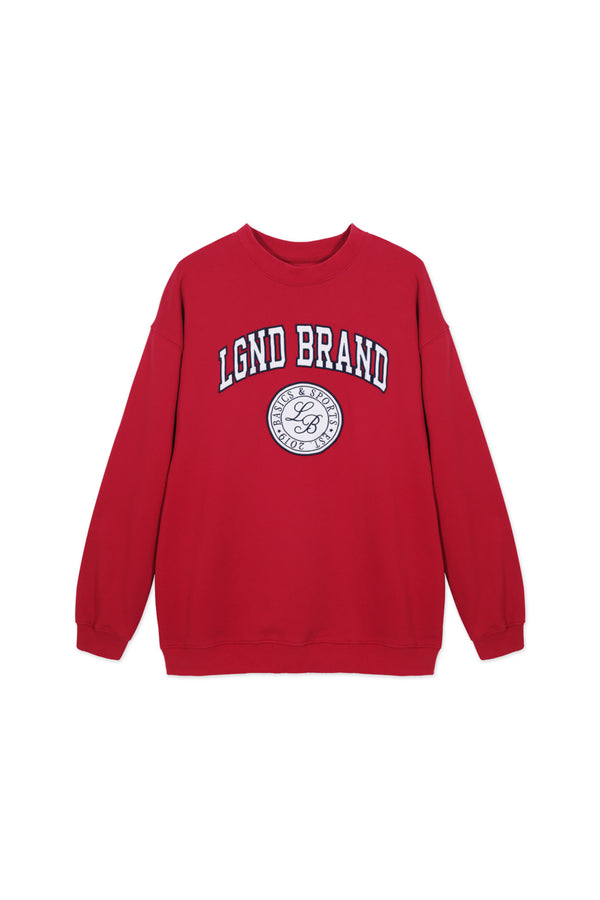 Sweatshirt_ Red Crewneck Diana Patch