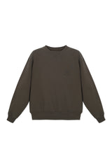 Sweatshirt_ Green Crewneck Minimal