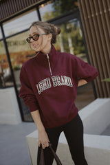 Sweatshirt_Burgundy Mock Neck Black LGND BRAND