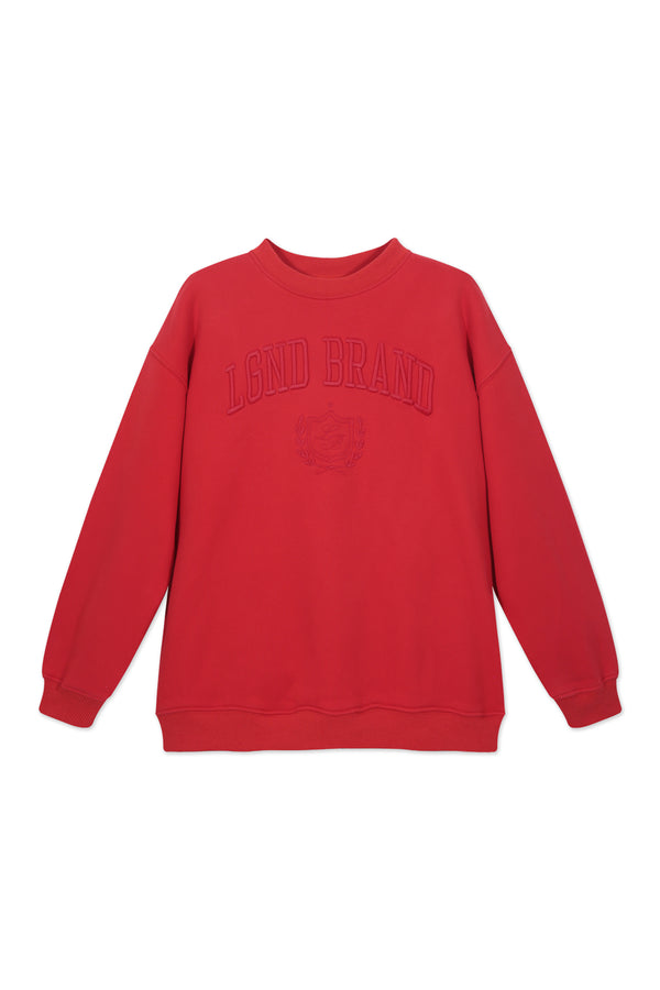 Sweatshirt_ Red Crewneck LB Insignia