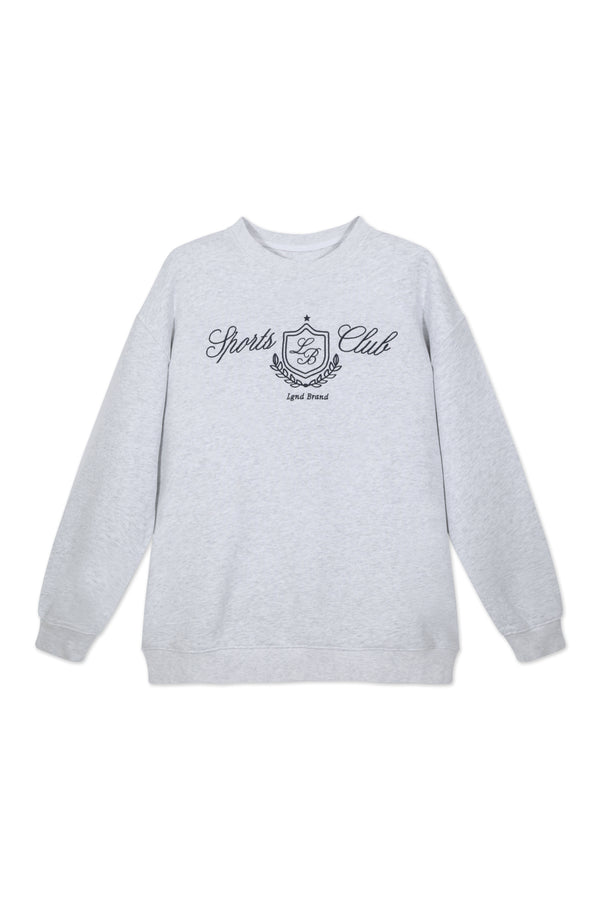 Sweatshirt_ Light Gray Crewneck Sport Club