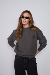 Sweatshirt_ Charcoal Crewneck Minimal