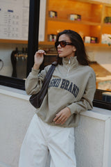 Sweatshirt_Taupe Mock Neck Charcoal LGND BRAND