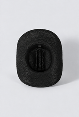 Black Raffia_ Cowboy Hat