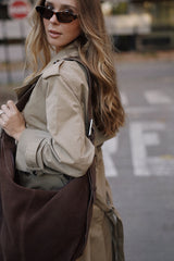 Hobo XL_Coffee Suede Bag