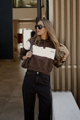 Polo Sweatshirt_Coffee Striped