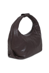 Round Hobo_Coffee Leather Bag