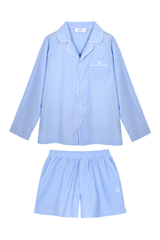 Pijama_Striped Light Blue Short Set