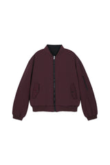 Bomber_Jacket Black/Burgundy