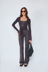 Straight Leg_Legging Coffee Espresso