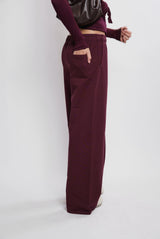Straight Leg Relaxed_Burgundy Sweatpant