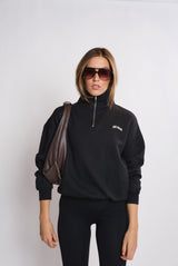 Sweatshirt_Black Half Zipper Mock Neck LGND BRAND