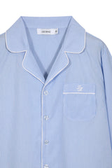 Pijama_Striped Light Blue Short Set