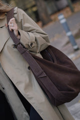 Hobo XL_Coffee Suede Bag