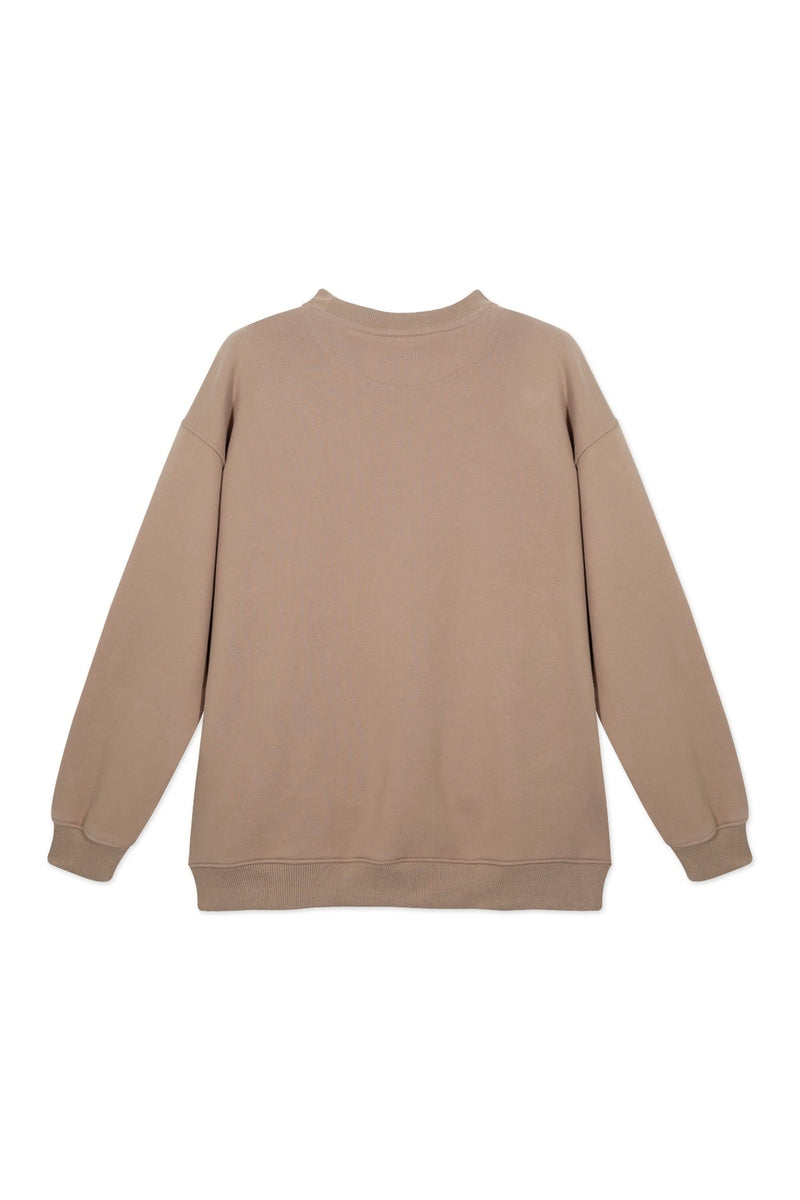 Sweatshirt_ Beige Crewneck LB Insignia