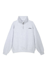 Sweatshirt_Light Gray Half Zipper Mock Neck LGND BRAND
