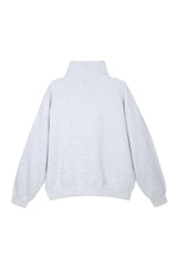 Sweatshirt_Light Gray Half Zipper Mock Neck LGND BRAND