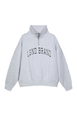 Sweatshirt_Light Gray Mock Neck Black LGND BRAND