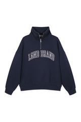 Sweatshirt_Navy Mock Neck Burgundy LGND BRAND