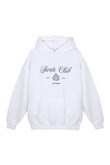 Sweatshirt_Off White Hoodie Sport Club Insignia