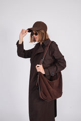 Hobo XL_Coffee Suede Bag