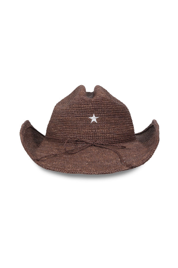 Brown Raffia_Cowboy Hat