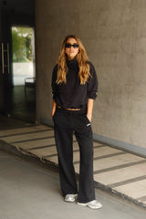 Straight Leg Relaxed_Black Sweatpant