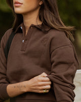 Polo Sweatshirt_Coffee