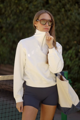 Sweatshirt Off White_Midi Mock Neck LB