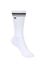 Star Socks_Crew Long White