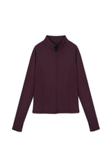 Long Sleeve_Zip Up Burgundy