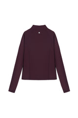 Long Sleeve_Zip Up Burgundy