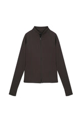 Long Sleeve_Zip Up Coffee Espresso