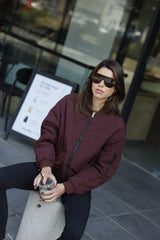 Bomber_Jacket Black/Burgundy