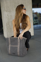 New Canvas Strap Tote Bag_Coffee