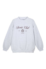 Sweatshirt_Light Gray Crewneck Sport Club Insignia
