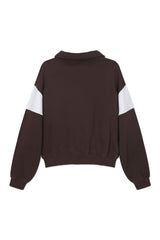 Polo Sweatshirt_Coffee Striped