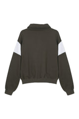 Polo Sweatshirt_Green Striped