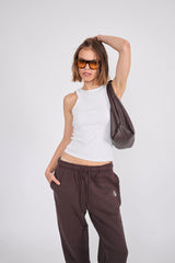 Round Hobo_Coffee Leather Bag