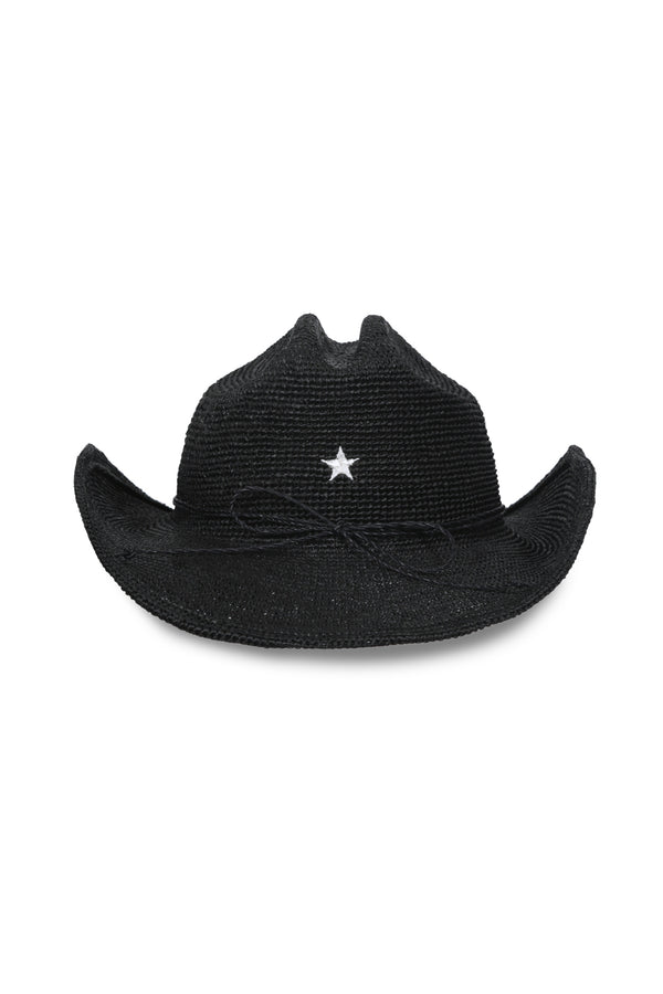 Black Raffia_Cowboy Hat