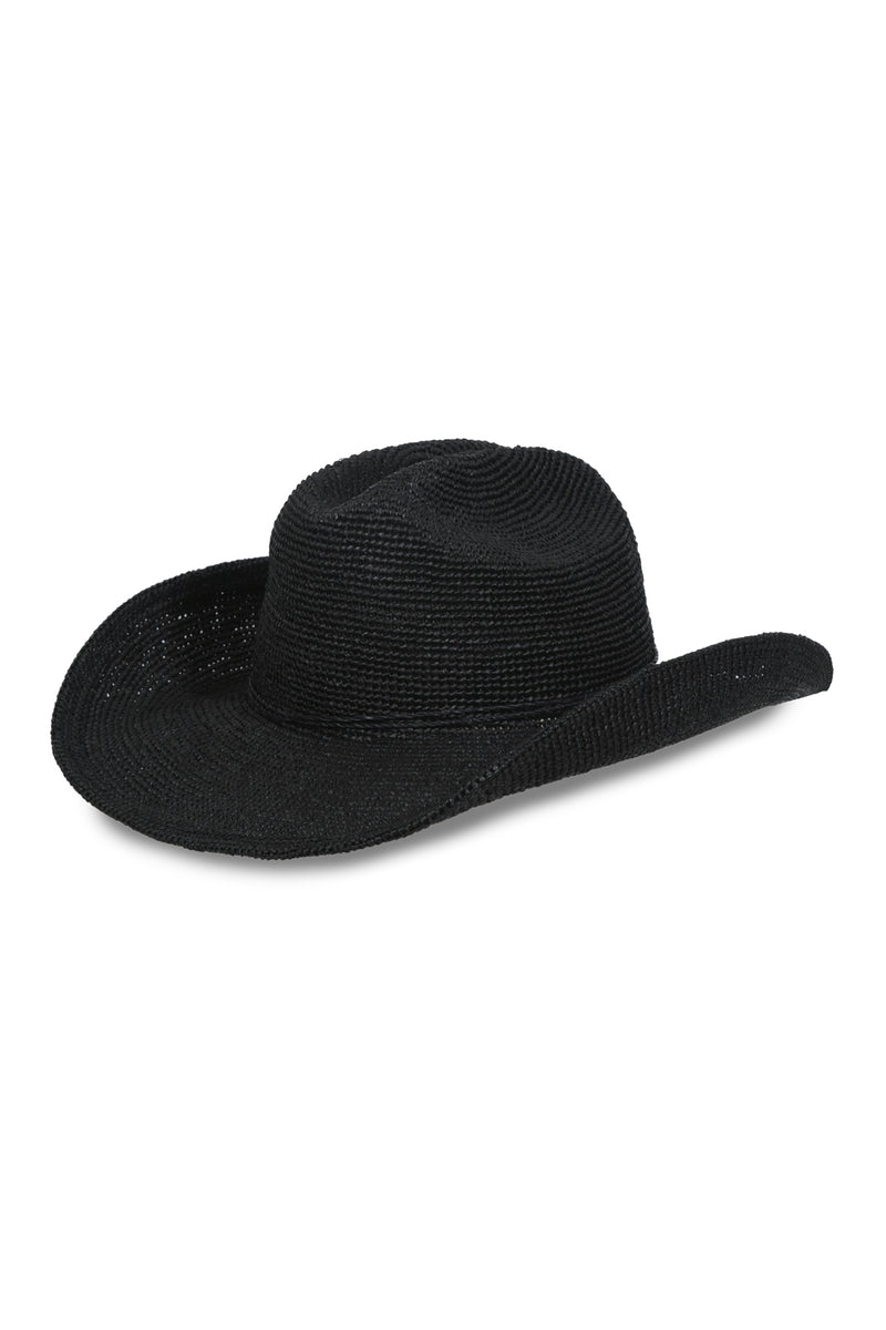 Black Raffia_Cowboy Hat