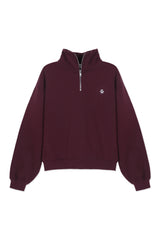 Sweatshirt Burgundy_Midi Mock Neck LB
