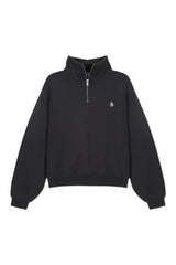 Sweatshirt Charcoal_Midi Mock Neck LB