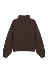 Sweatshirt Coffee_Midi Mock Neck LB