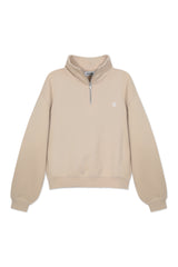 Sweatshirt Sand_Midi Mock Neck LB