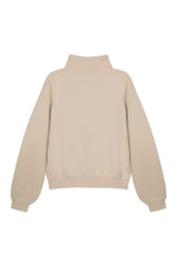Sweatshirt Sand_Midi Mock Neck LB