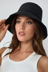 Black Raffia_Bucket Hat
