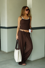 Rib T-Shirt_Coffee