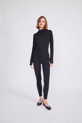 Long Sleeve_Zip Up Black