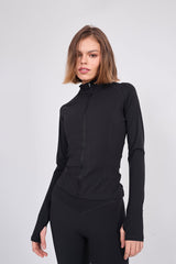 Long Sleeve_Zip Up Black